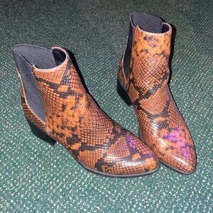 Call It Spring Black and Brown Ankle Boots
